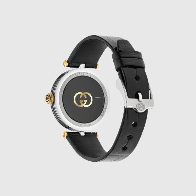 GUCCI,Model 2000 30mm,30mm,Stainless Steel,Resin,Black,Quartz,Sapphire,Crystal Glass,Round,814062 IE9A0 9812