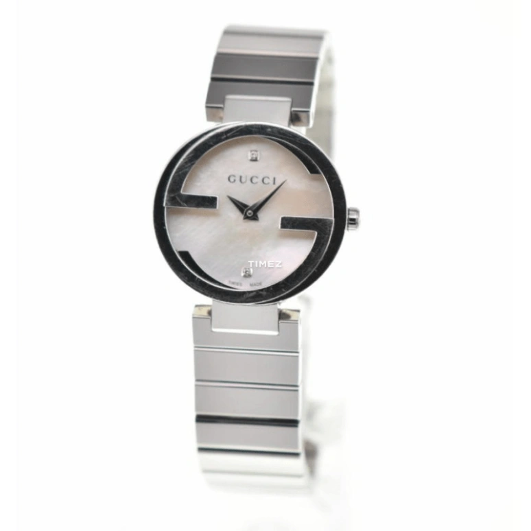 GUCCI,Interlocking 29mm,29mm,Stainless Steel,Pink,Quartz,Sapphire,Crystal Glass,Round,YA133505
