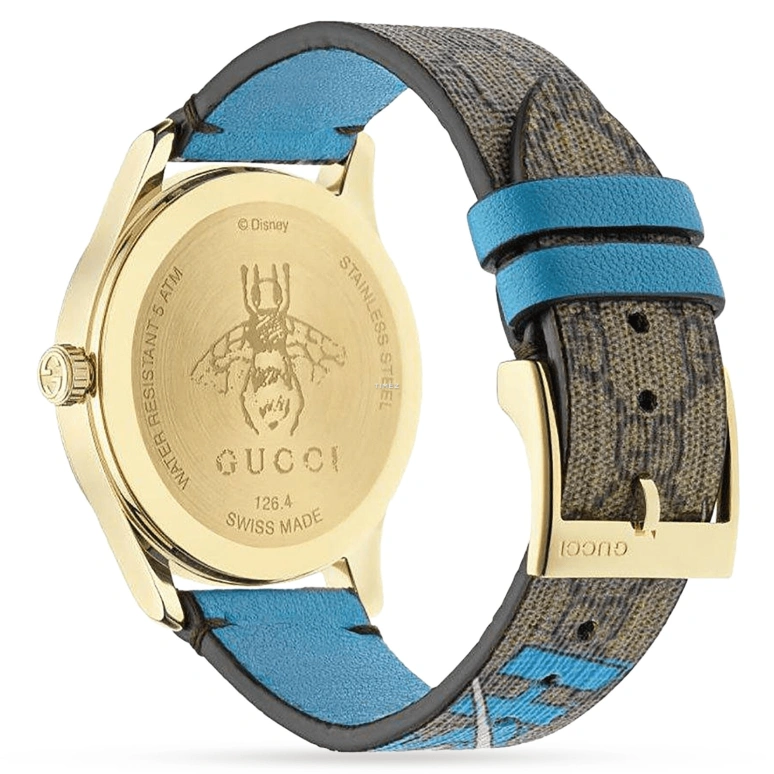 GUCCI,G-Timeless 38mm,38mm,Stainless Steel,White,Yellow,Multi-Color,Quartz,In-house Caliber,Sapphire,YA1264167