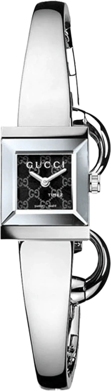 GUCCI,Gucci 14x14mm,14x14mm,Stainless Steel,Black,Quartz,Sapphire,Crystal Glass,Square,YA128512
