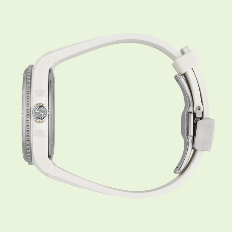 GUCCI,Gucci Dive 40mm,40mm,Plastic,Transparent,Sapphire,White,YA136343