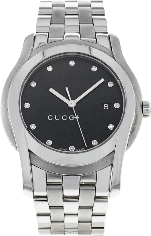 GUCCI,Gucci 42mm,42mm,Stainless Steel,Black,Quartz,YA055213