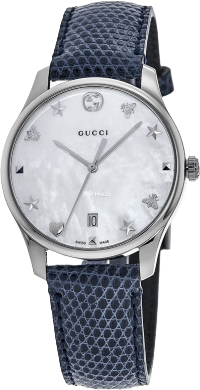 GUCCI,G-Timeless 36mm,36mm,Stainless Steel,White,Hardlex,Mother of Pearl,YA1264049