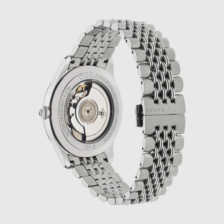 GUCCI,G-Timeless 40mm,40mm,Stainless Steel,Black,Automatic,Sapphire,Crystal Glass,Round,609929 I1600 8489