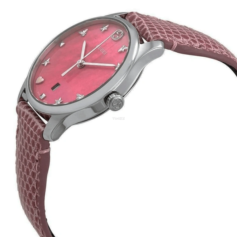 GUCCI,G-Timeless 29mm,29mm,Stainless Steel,Pink,Quartz,Day,Hardlex,YA126586