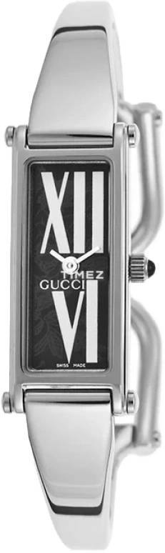 GUCCI,Gucci 12mm,12mm,Stainless Steel,Black,Quartz,Sapphire,Crystal Glass,Square,YA015545