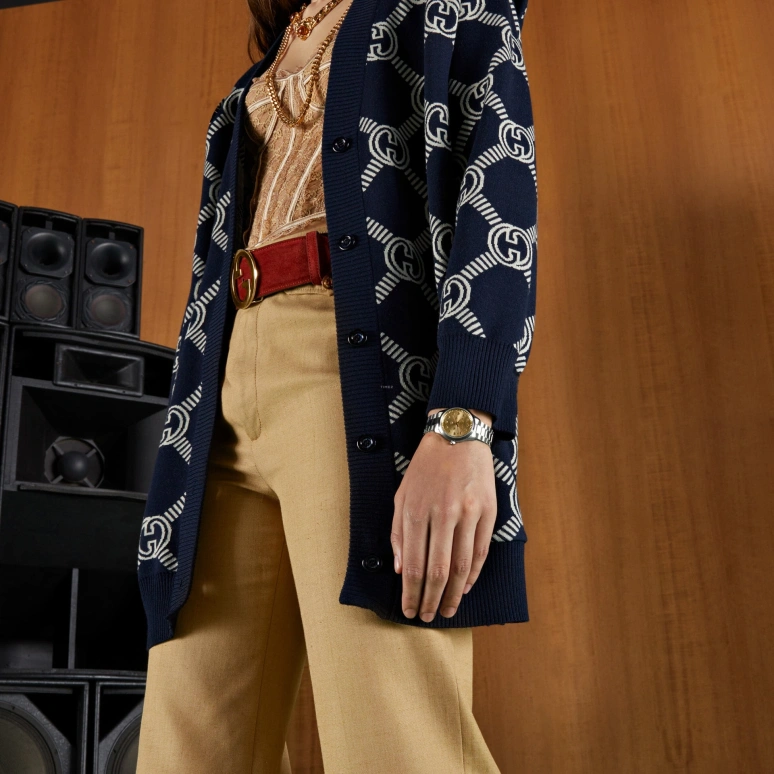 GUCCI,G-Timeless 32mm,32mm,Stainless Steel,Gold,Sapphire,Crystal Glass,704961 I1600 9812