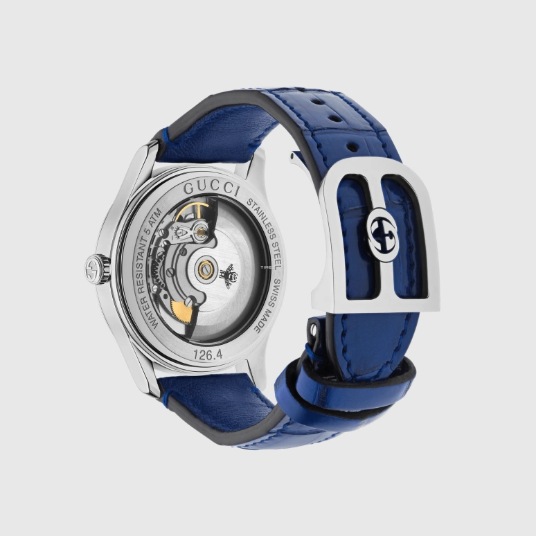 GUCCI,G-Timeless 38mm,38mm,Stainless Steel,Silver,Automatic,Sapphire,Crystal Glass,Round,750466 I18V0 8183