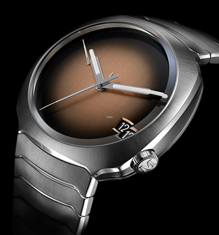 H. Moser & Cie,Streamliner 42.30mm,42.30mm,Stainless Steel,Brown,Black,Gradient,Handwound,Perpetual Calendar,Month,Day,Power Reserve Indicator,168hours,In-house Caliber,6812,6812-1201