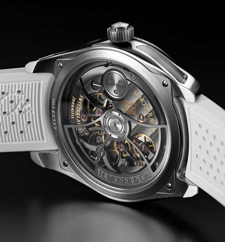 H. Moser & Cie,Pioneer 40mm,40mm,Stainless Steel,Yellow,Black,Gradient,Automatic,72hours,In-house Caliber,3201,3201-1200