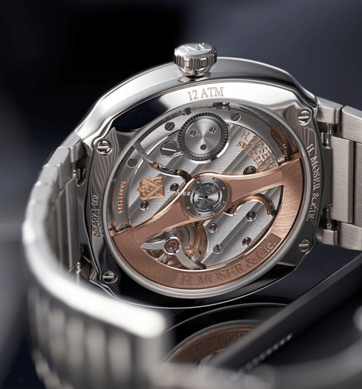 H. Moser & Cie,Streamliner 40mm,40mm,Stainless Steel,Salmon,Automatic,72hours,In-house Caliber,6200,6200-1207