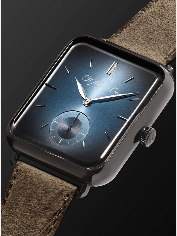 H. Moser & Cie,Henry 44x38.20mm,44x38.20mm,Stainless Steel,Blue,Smoky,Handwound,96hours,In-house Caliber,5324,5324-1200