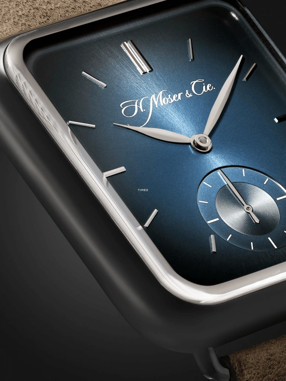 H. Moser & Cie,Henry 44x38.20mm,44x38.20mm,Stainless Steel,Blue,Smoky,Handwound,96hours,In-house Caliber,5324,5324-1200