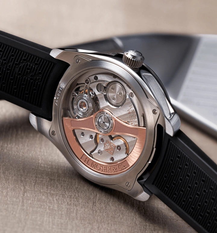 H. Moser & Cie,Pioneer 40mm,40mm,Stainless Steel,Blue,Automatic,Tourbillon,72hours,3804,3804-1208