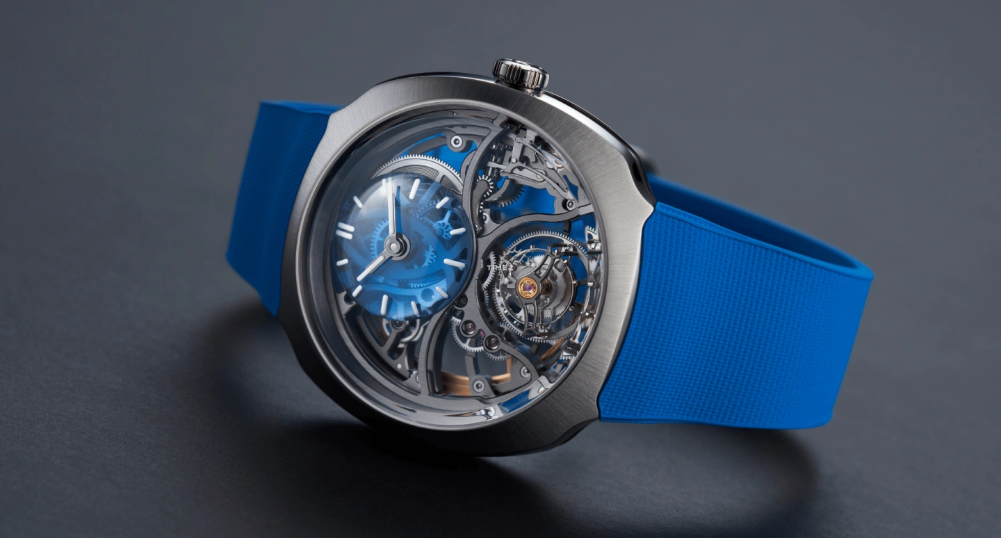H. Moser & Cie,Streamliner 42.30mm,42.30mm,Stainless Steel,Blue,Automatic,Tourbillon,72hours,6811,6811-1200