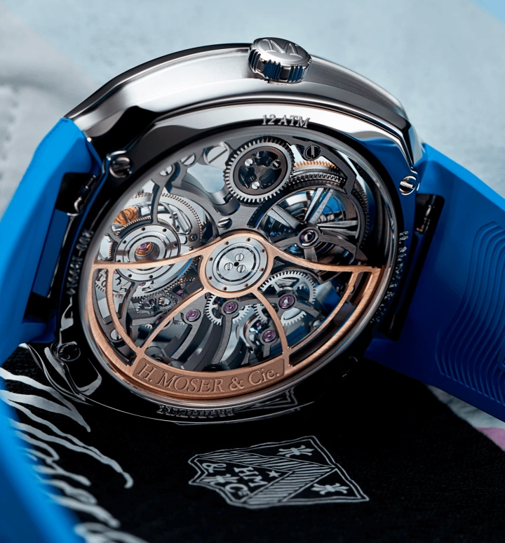 H. Moser & Cie,Streamliner 42.30mm,42.30mm,Stainless Steel,Blue,Automatic,Tourbillon,72hours,6811,6811-1200
