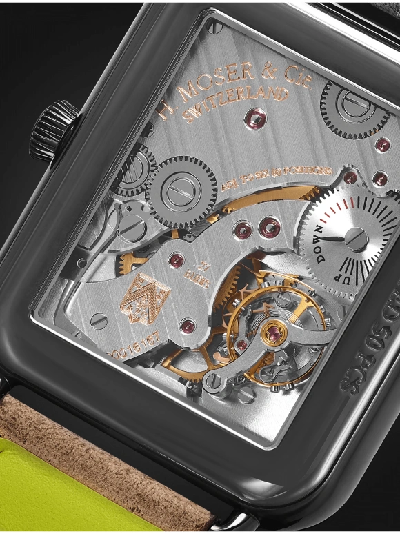 H. Moser & Cie,Henry 44x38.20mm,44x38.20mm,Stainless Steel,Blue,Smoky,Handwound,96hours,In-house Caliber,5324,5324-1200