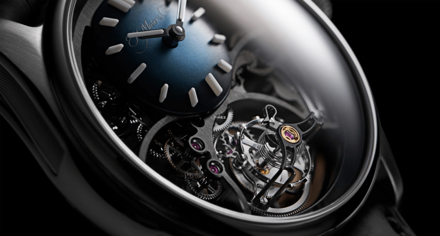 H. Moser & Cie,Pioneer 42.80mm,42.80mm,Stainless Steel,Blue,Automatic,Tourbillon,72hours,3811,3811-1200