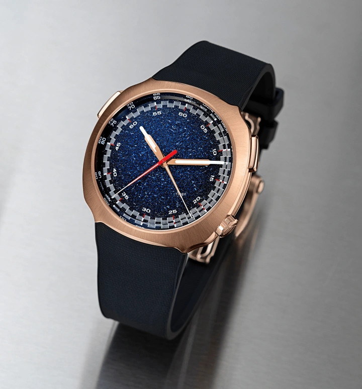 H. Moser & Cie,Streamliner 42.30mm,42.30mm,Red Gold,Blue,Automatic,Flyback,72hours,6907,6907-0402