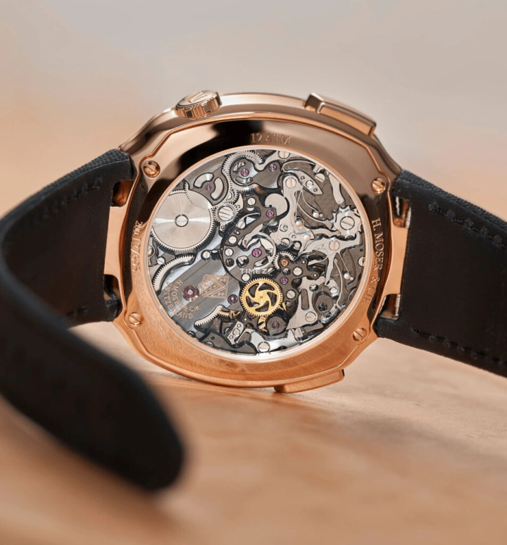 H. Moser & Cie,Streamliner 42.30mm,42.30mm,Red Gold,Green,Automatic,Chronograph,Flyback,6907,6907-0400