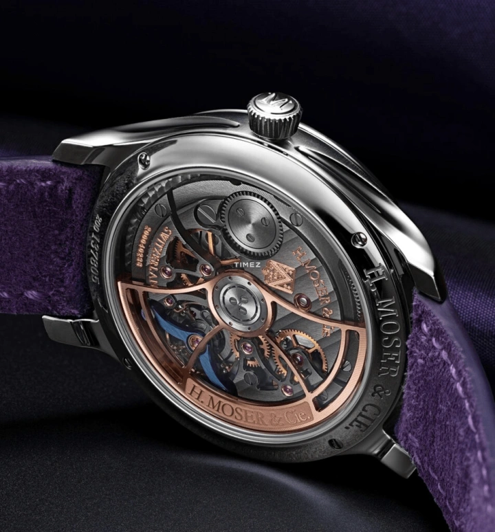 H. Moser & Cie,Endeavour 40mm,40mm,Stainless Steel,Purple,Automatic,72hours,In-house Caliber,1201,1201-1200