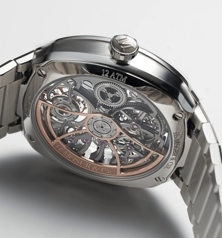 H. Moser & Cie,Streamliner 40mm,40mm,Stainless Steel,Black,Automatic,Tourbillon,72hours,6814,6814-1200