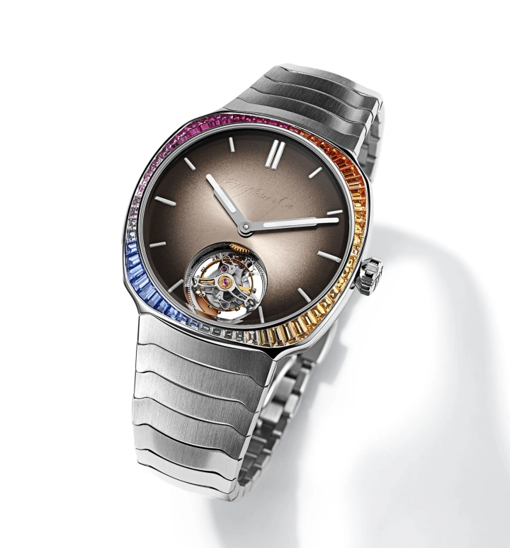 H. Moser & Cie,Streamliner 40mm,40mm,Stainless Steel,Smoky Gray,Gradient,Automatic,Tourbillon,72hours,6804,6804-1201