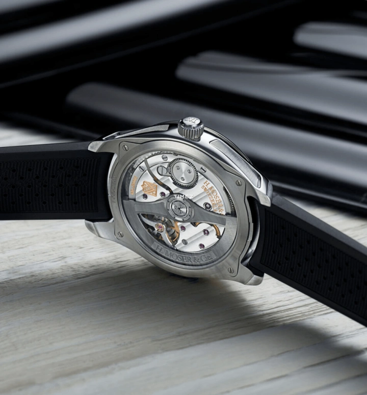 H. Moser & Cie,Pioneer 40mm,40mm,Stainless Steel,Blue,Automatic,72hours,In-house Caliber,3200,3200-1217