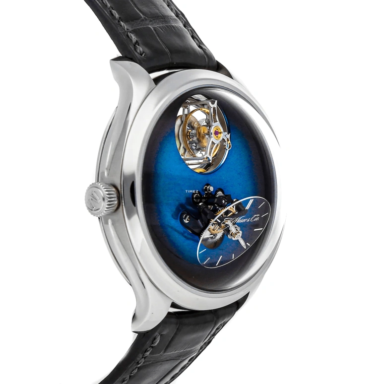 H. Moser & Cie,Endeavour 42mm,42mm,Stainless Steel,Blue,Automatic,Tourbillon,72hours,1810,1810-1200