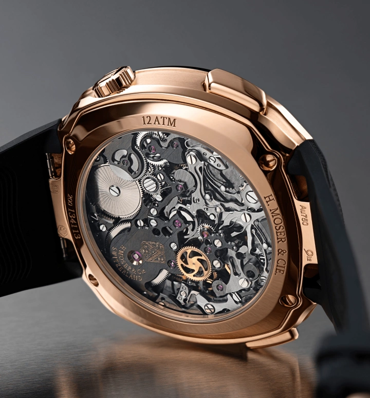 H. Moser & Cie,Streamliner 42.30mm,42.30mm,Red Gold,Blue,Automatic,Flyback,72hours,6907,6907-0402