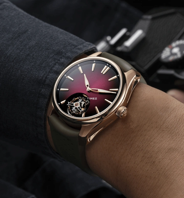 H. Moser & Cie,Pioneer 40mm,40mm,Red Gold,Burgundy,Automatic,Tourbillon,72hours,3805,3805-0400