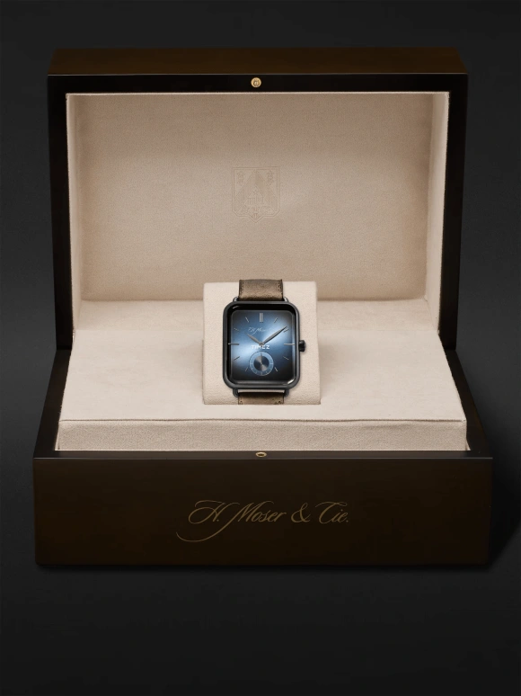 H. Moser & Cie,Henry 44x38.20mm,44x38.20mm,Stainless Steel,Blue,Smoky,Handwound,96hours,In-house Caliber,5324,5324-1200