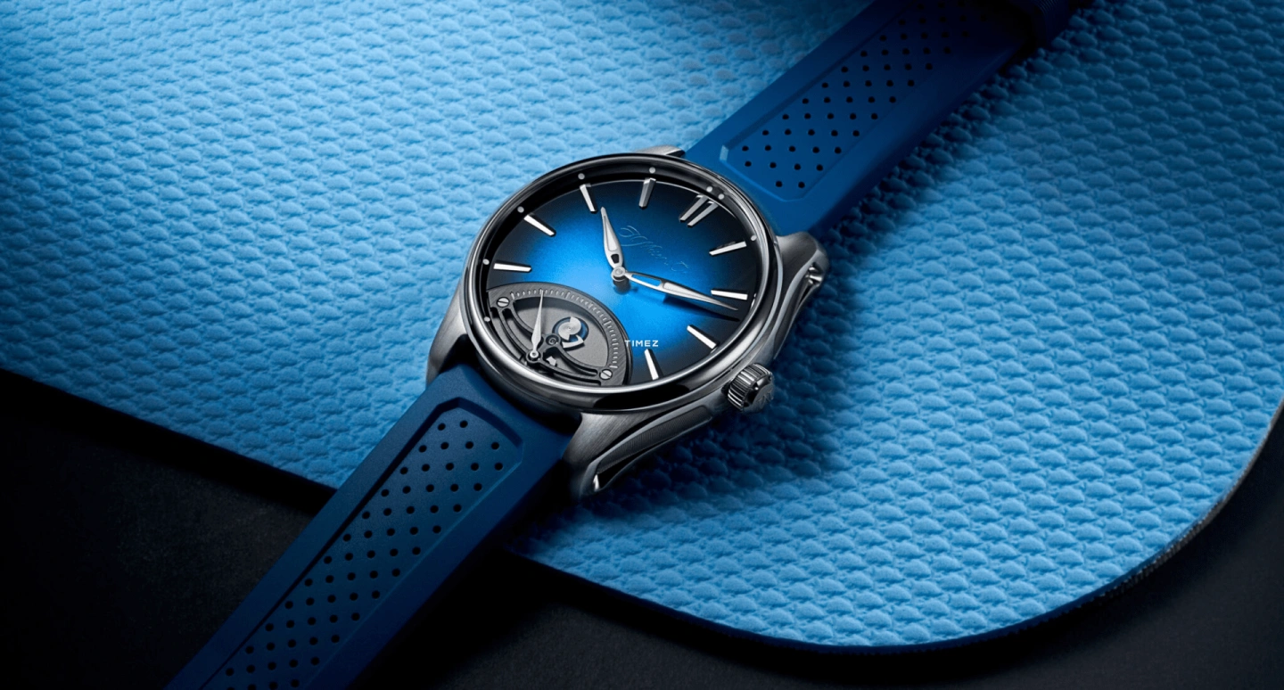 H. Moser & Cie,Pioneer 42.80mm,42.80mm,Stainless Steel,Blue,Gradient,Black,Automatic,Retrograde,72hours,3250,3250-1200