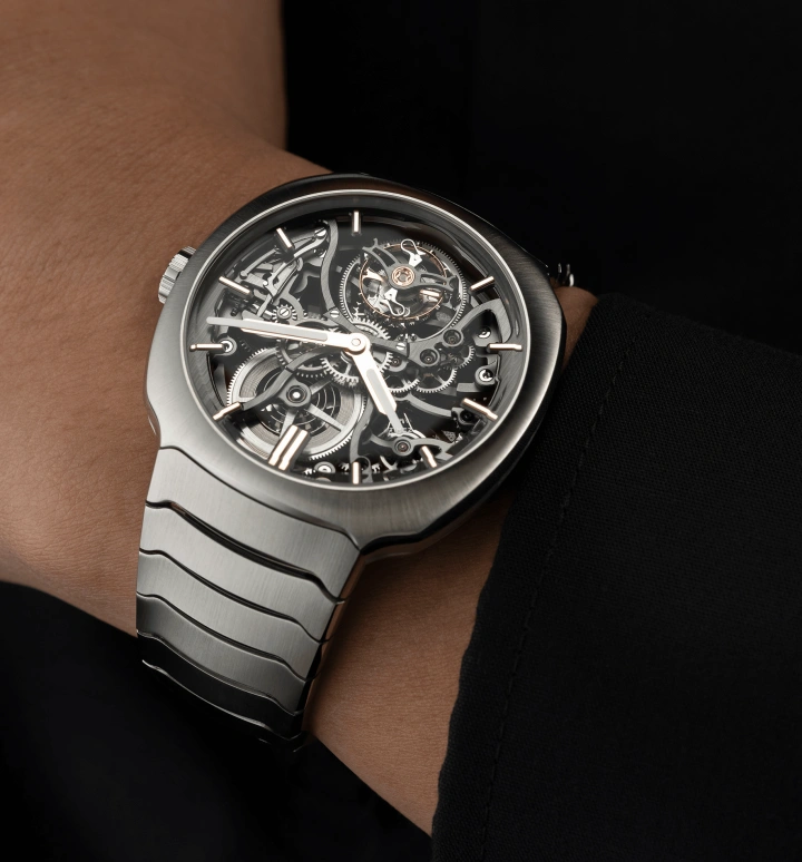 H. Moser & Cie,Streamliner 40mm,40mm,Stainless Steel,Black,Automatic,Tourbillon,72hours,6814,6814-1200