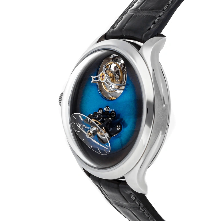 H. Moser & Cie,Endeavour 42mm,42mm,Stainless Steel,Blue,Automatic,Tourbillon,72hours,1810,1810-1200