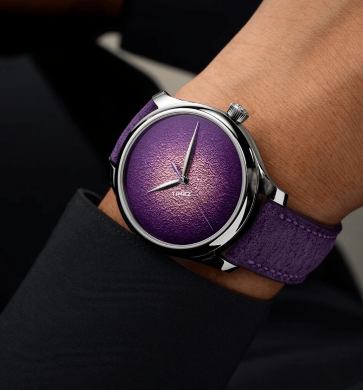 H. Moser & Cie,Endeavour 40mm,40mm,Stainless Steel,Purple,Automatic,72hours,In-house Caliber,1201,1201-1200