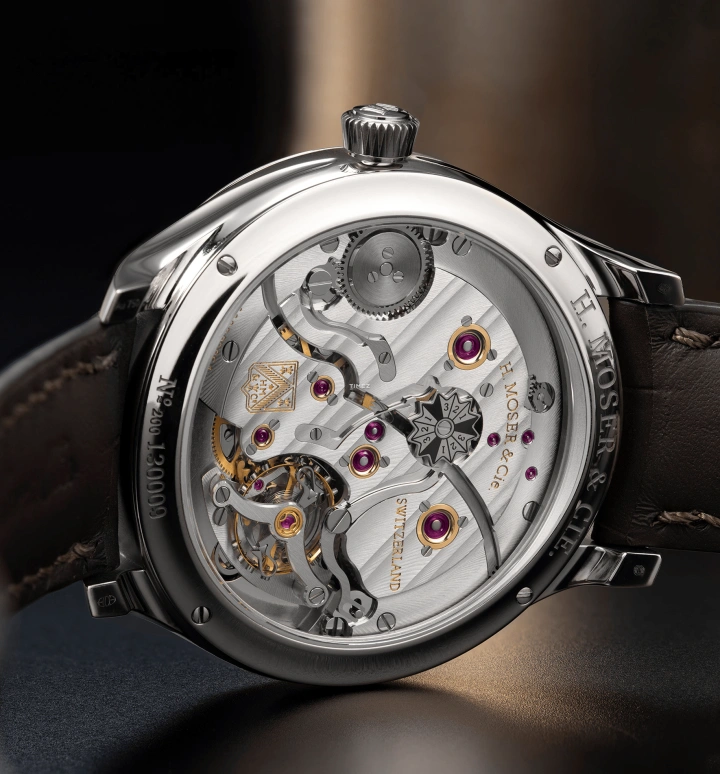 H. Moser & Cie,Endeavour 42mm,42mm,White Gold,Salmon,Gradient,Handwound,Perpetual Calendar,Leap Year,Power Reserve Indicator,1800,1800-0207