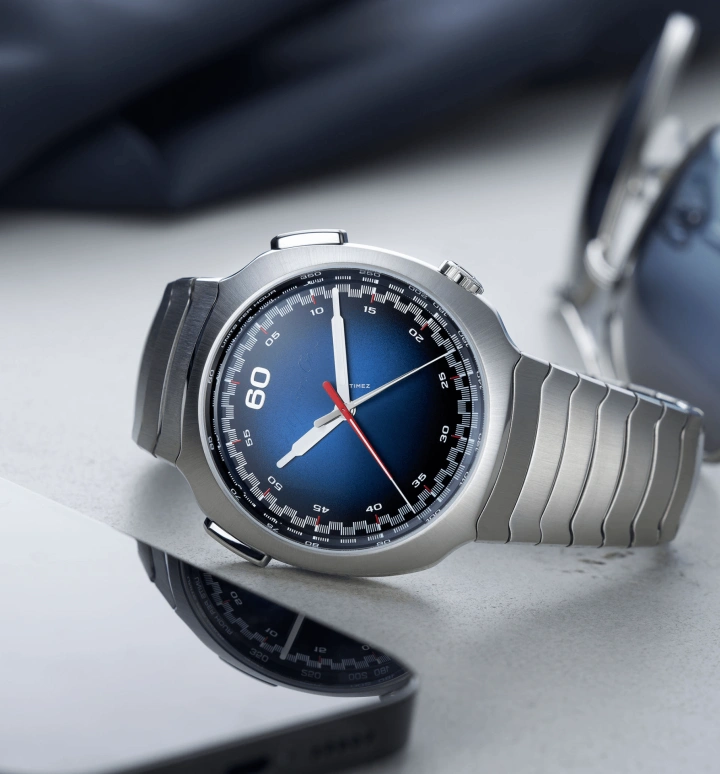 H. Moser & Cie,Streamliner 42.30mm,42.30mm,Stainless Steel,Blue,Automatic,Flyback,72hours,6907,6907-1200