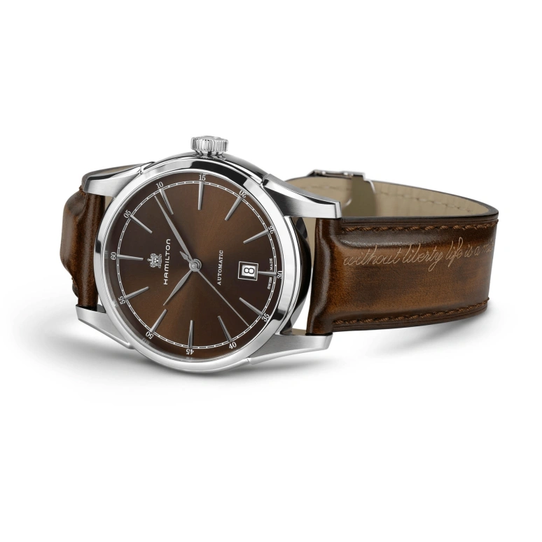Hamilton,American Classic 42mm,42mm,Stainless Steel,Brown,Automatic,Day,80hours,H42415501