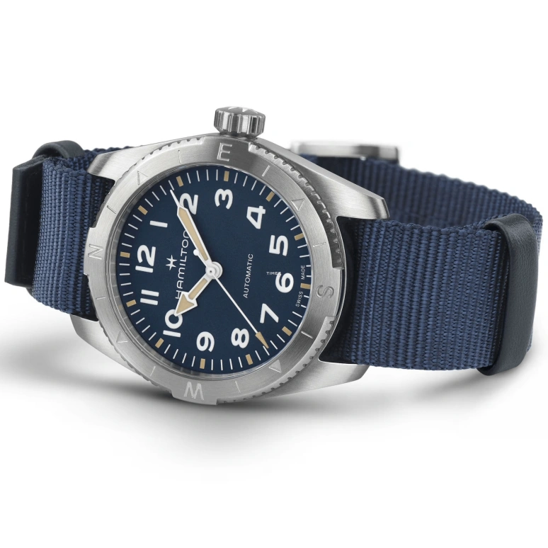 Hamilton,Khaki Field 37mm,37mm,Stainless Steel,Blue,Automatic,80hours,In-house Caliber,H70225940