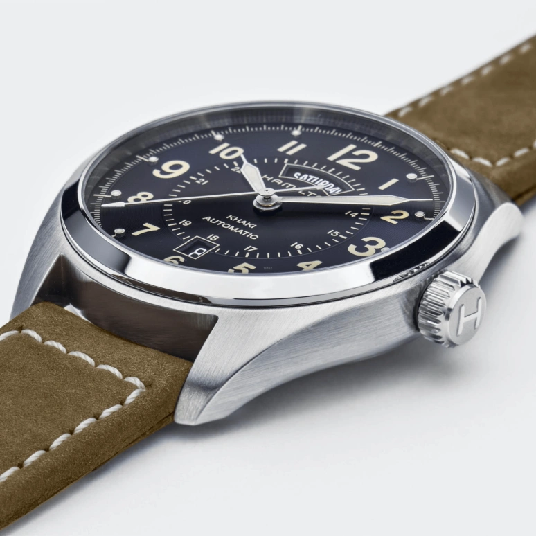 Hamilton,Khaki Field 42mm,42mm,Stainless Steel,Black,Automatic,Chronograph,Date,Day,H70505833