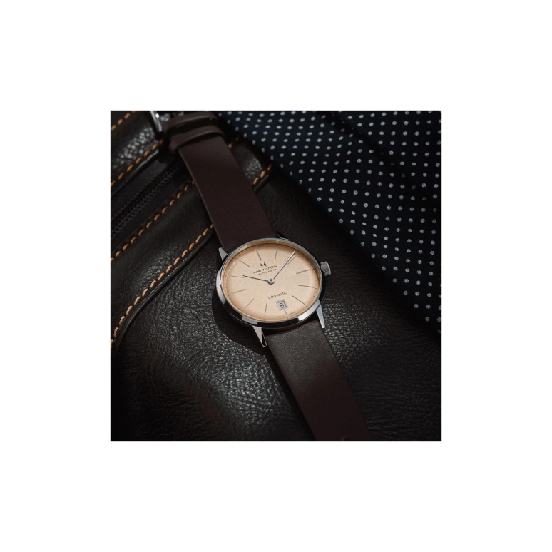 Hamilton,American Classic 38mm,38mm,Stainless Steel,Champagne,Automatic,Date,Power Reserve Indicator,H38455501