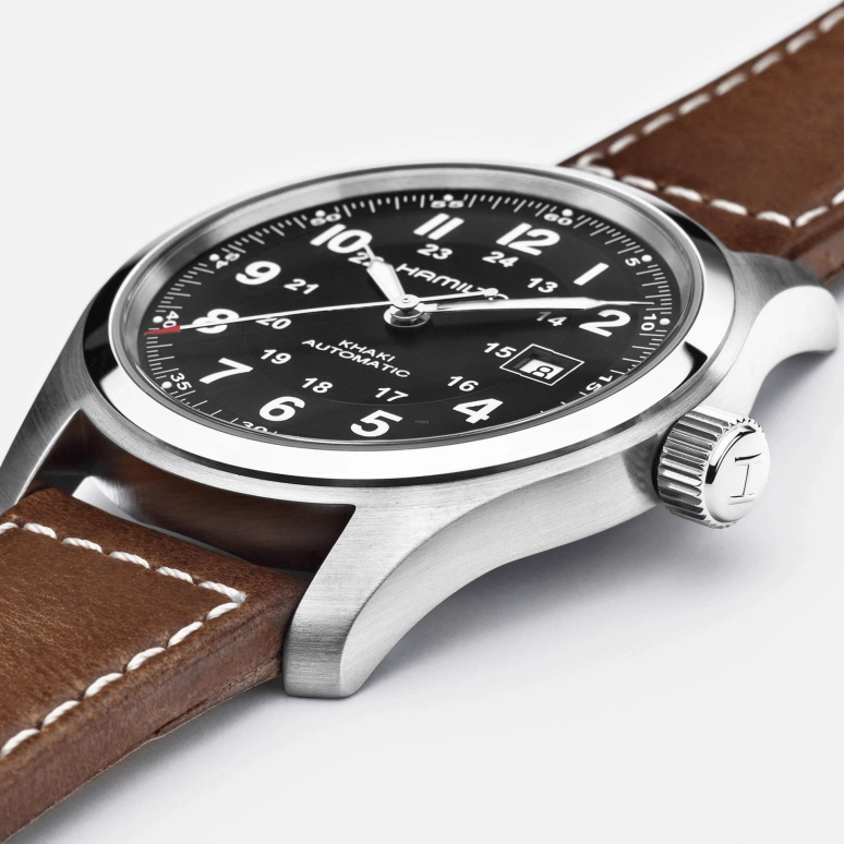 Hamilton,Khaki Field 42mm,42mm,Stainless Steel,Black,Automatic,Date,80hours,H70555533