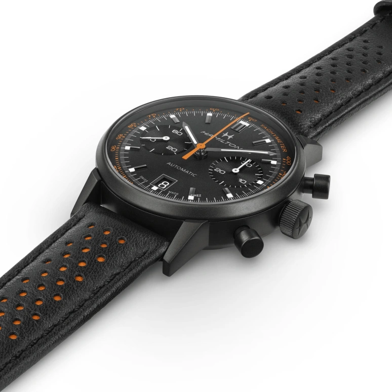 Hamilton,American Classic 40mm,40mm,Stainless Steel,Black,Automatic,Chronograph,Day,H38446732