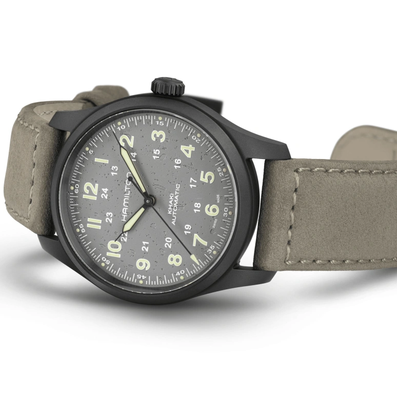 Hamilton,Khaki Field 38mm,38mm,Titanium,Grey,Automatic,80hours,In-house Caliber,H70215880