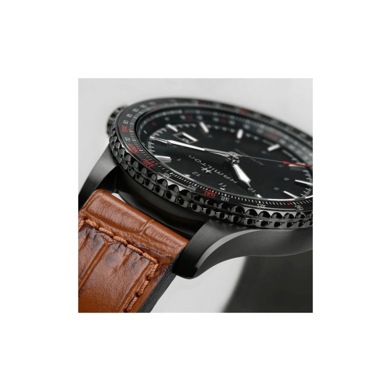 Hamilton,Khaki Aviation 42mm,42mm,Stainless Steel,Black,Automatic,Date,80hours,H76625530