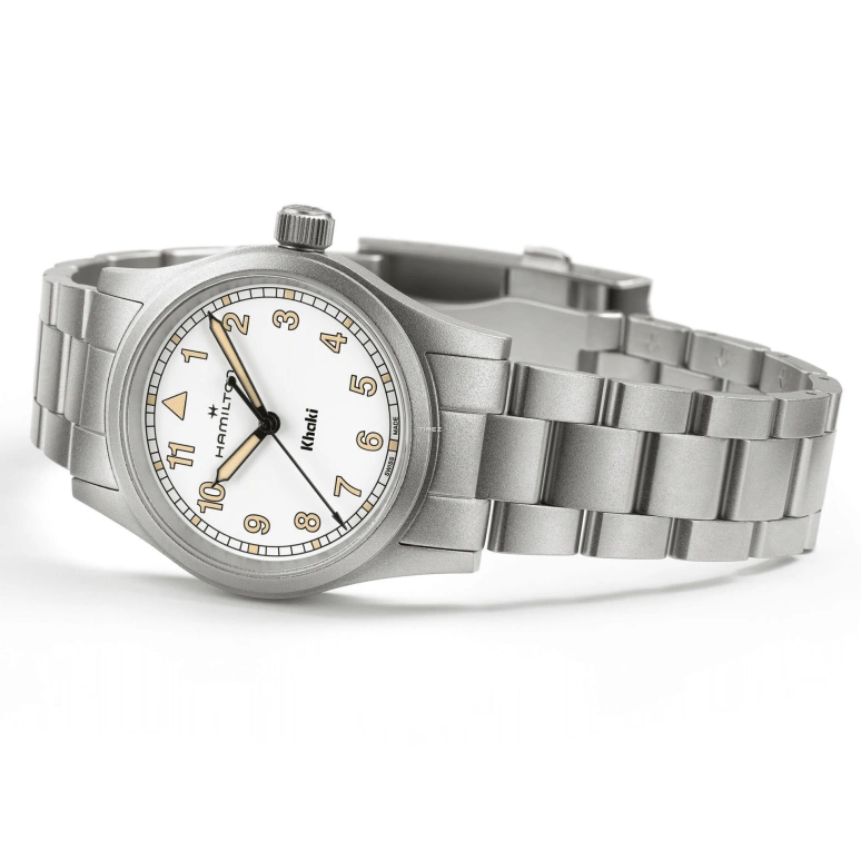 Hamilton,Khaki Field 33mm,33mm,Stainless Steel,White,Quartz,Sapphire,Glass,Round,H69301110