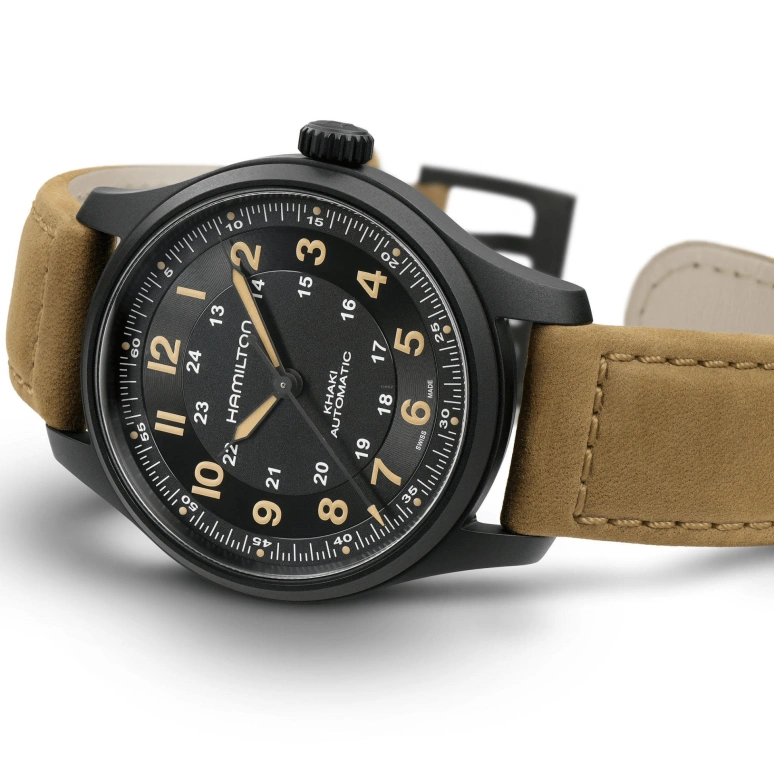 Hamilton,Khaki Field 42mm,42mm,Titanium,Black,Automatic,80hours,In-house Caliber,H70665533