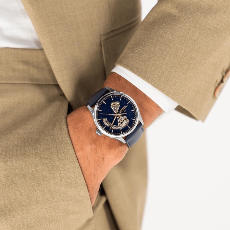 Hamilton,Jazzmaster 42mm,42mm,Stainless Steel,Blue,Automatic,80hours,In-house Caliber,H32705640