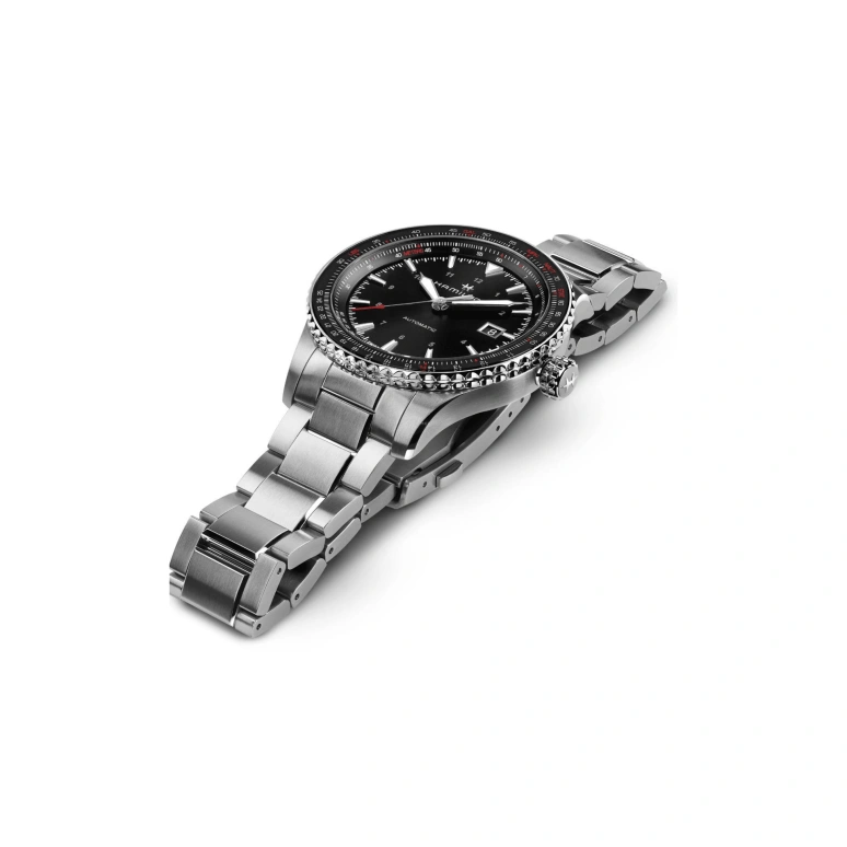 Hamilton,Khaki Aviation 42mm,42mm,Stainless Steel,Black,Automatic,Date,80hours,H76615130